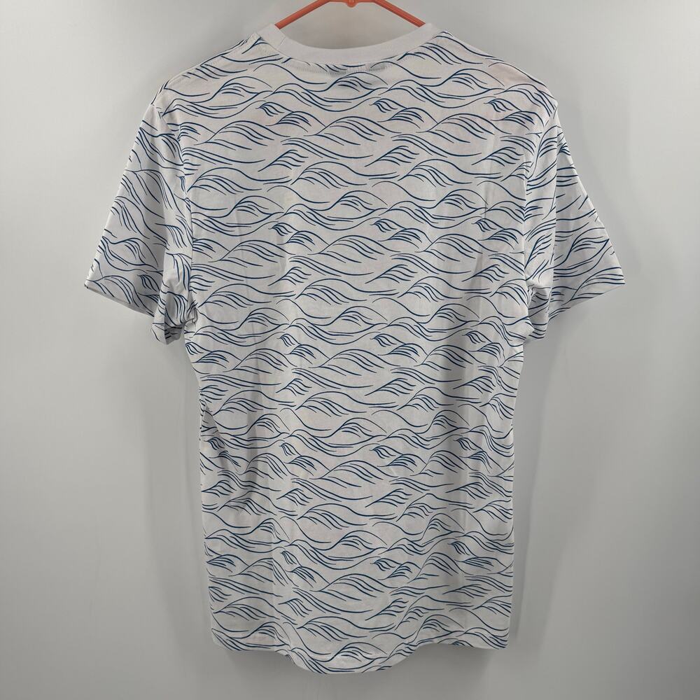 Ben Sherman Shirt Men's Size Small NWT Short Sleeve T-Shirt White Blue Wave - Picture 2 of 12